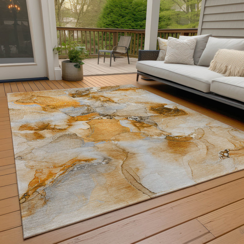 Tapis intérieur / extérieur Kinslee, Rectangle de 10 pi x 14 pi
