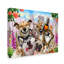 «Wofy Garden Dogs», art mural sur toile tendue pour décor de salon, de chambre à coucher ou de bureau - 14 x 19-26857812