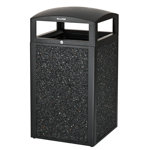 Steel Stone Paneled 40 Gallon Curbside Outdoor Trash Can