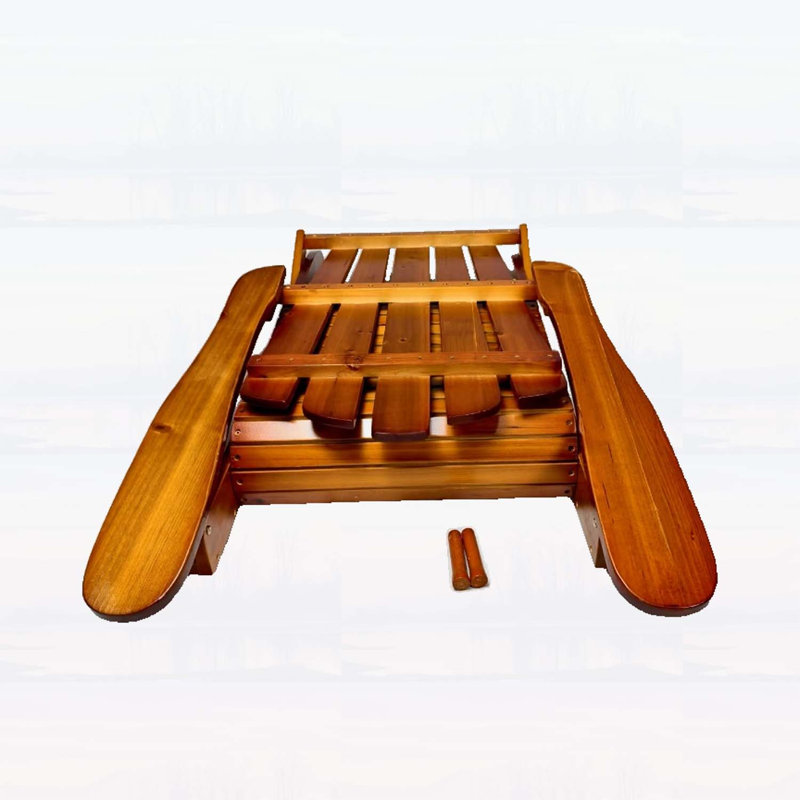 Chaise Adirondack pliante en bois de chêne pour une utilisation intérieure et extérieure, parfaite pour la détente et un rangement facile