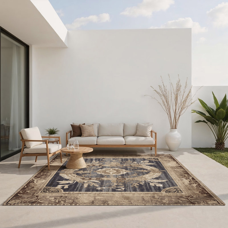Delos Mystery Indoor And Outdoor Area Rug, Rectangle 1'6" x 2'6"