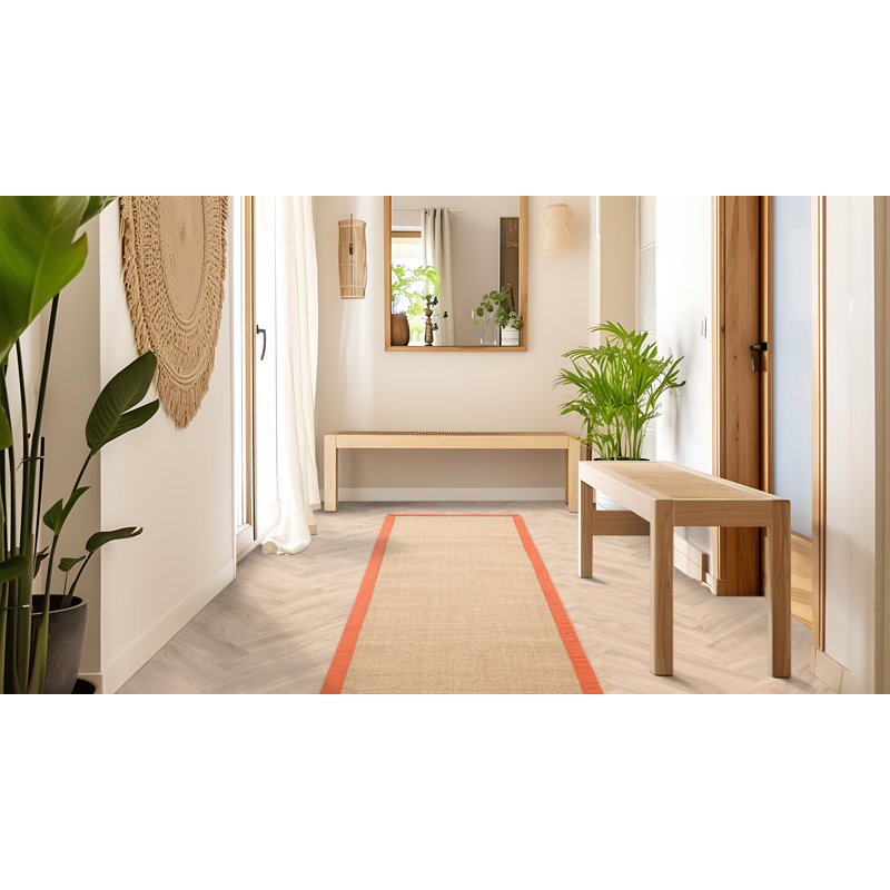 Keighley Sisal Beige/Orange Rug, Runner 68 x 300cm