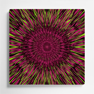 Op Art 14 Red Metal Wall Art