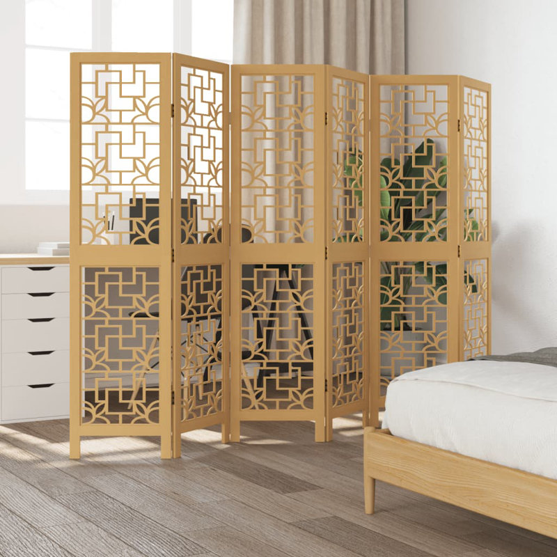 Chassidi Solid Wood Accent Room Divider, 160cm H x 215cm W