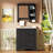 30'' Single Bathroom Vanity Set With Ceramic Top, Wall-Mounted Mirror Cabinet-688894483