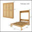 Armoire de lit en bois massif avec rotin Murphy-59938280-59938282