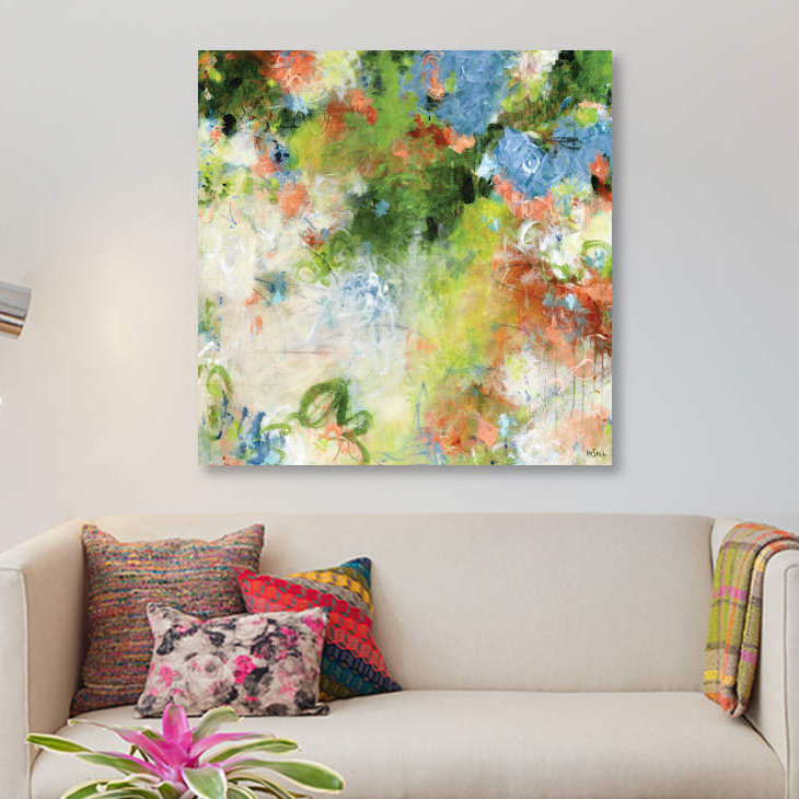« espoir eternal », impression sur toile, H 37 po x l 37 po x P 1,5 po, Toile tendue, Pas de tapis