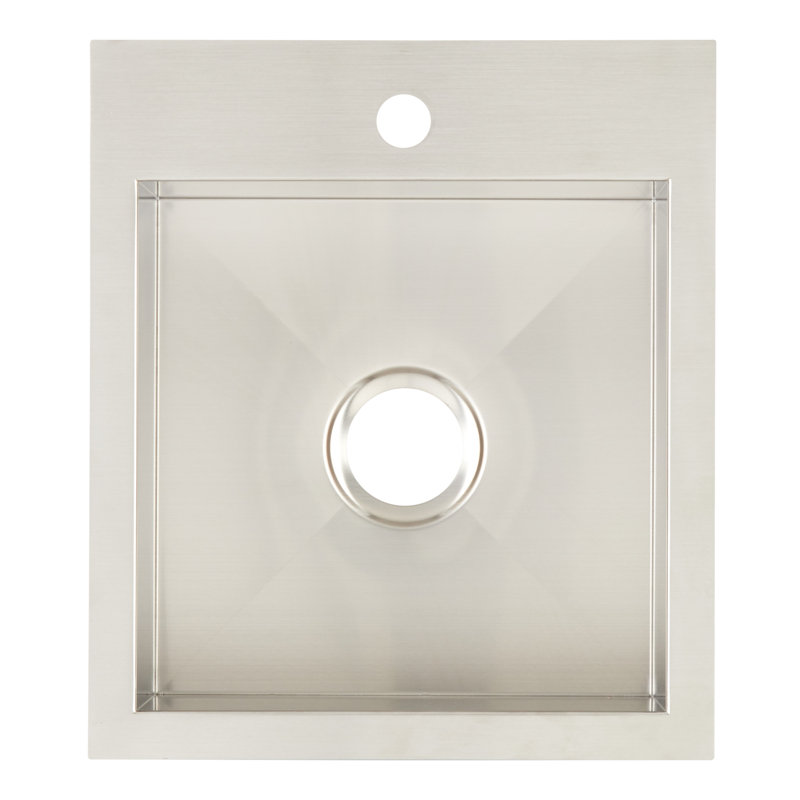 18" Sitka Stainless Steel Dual-Mount Prep Sink - Drop-In or Undermount