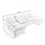 Canapé modulaire en U rembourré avec console Akeyra-2131230142