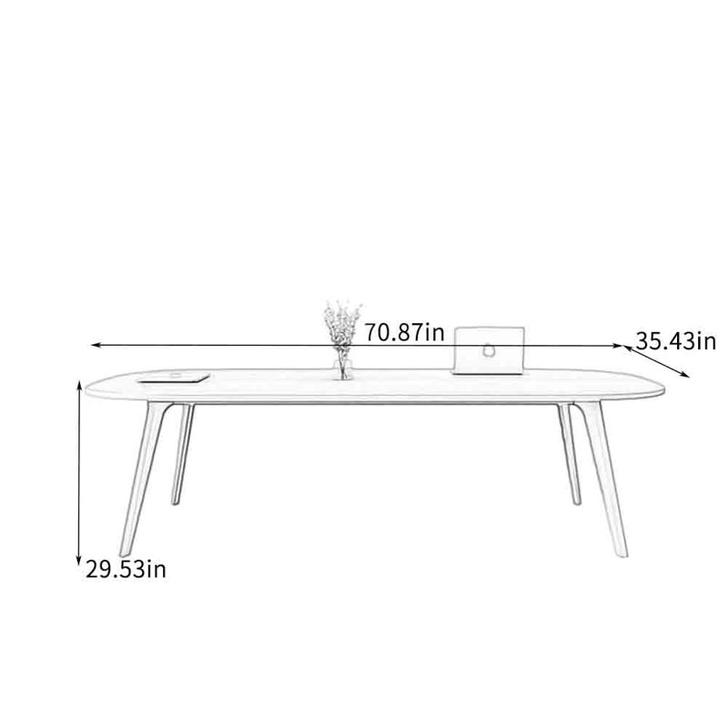 Table de conférence moderne, H 29,53 po x L 70,87 po x l 35,43 po