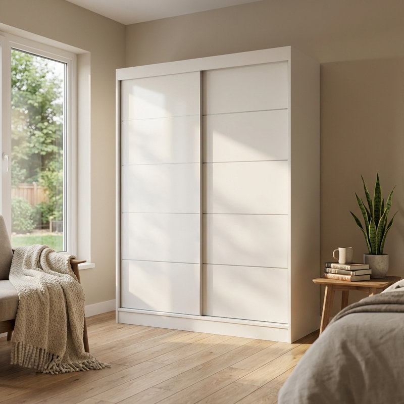 Armoire blanche Aria, Blanc, H 80 po x l 59 po x P 26 po