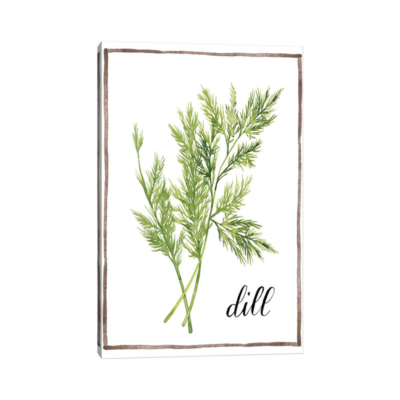 Watercolour Herbs III - Wrapped Canvas Print, 66.04 cm H x 45.72 cm W