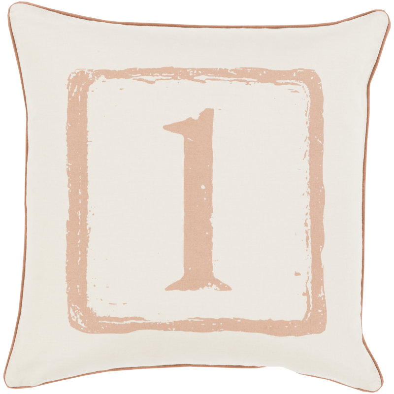 Housse de coussin en coton , 20 po x 20 po, Kaki / brun