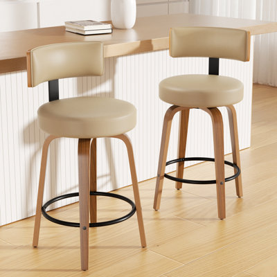 Tabouret de bar pivotant chic en cuir pour un confort et un style ultimes