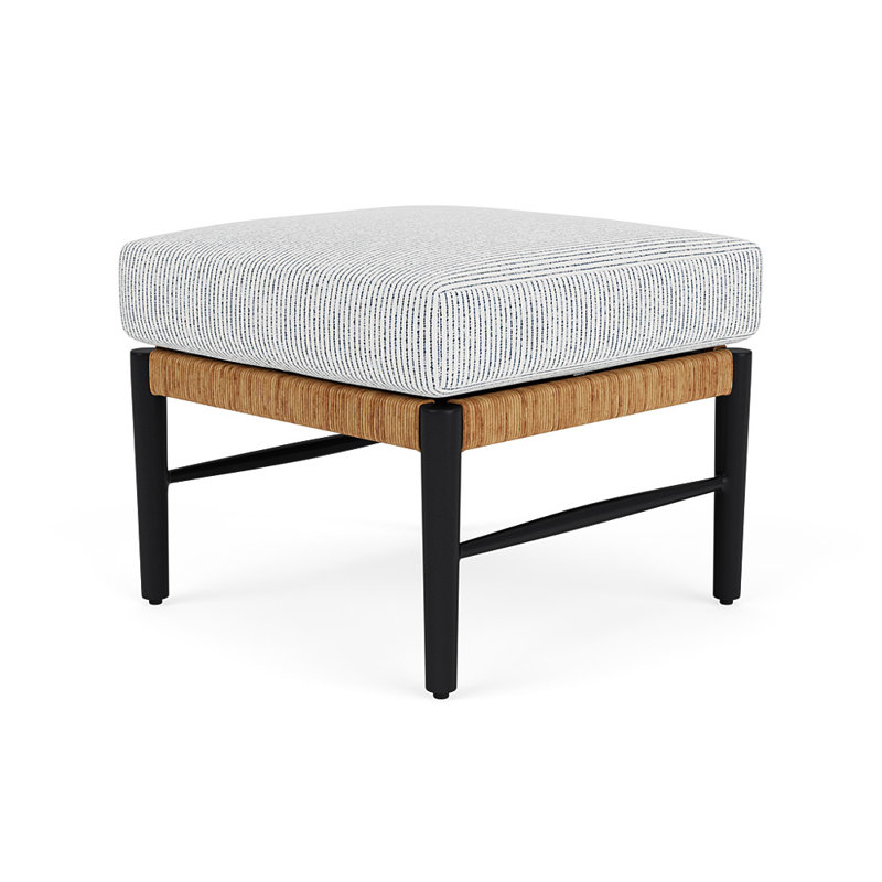 Galloway Outdoor Ottoman, Burson Indigo