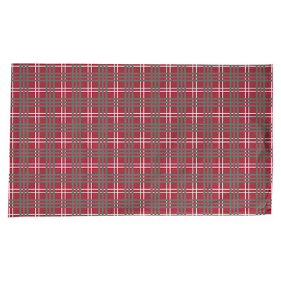Nappe en mélange de coton à carreaux