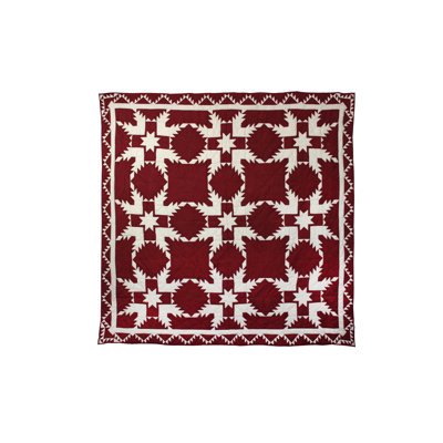 Ruby Feathered Star Throw