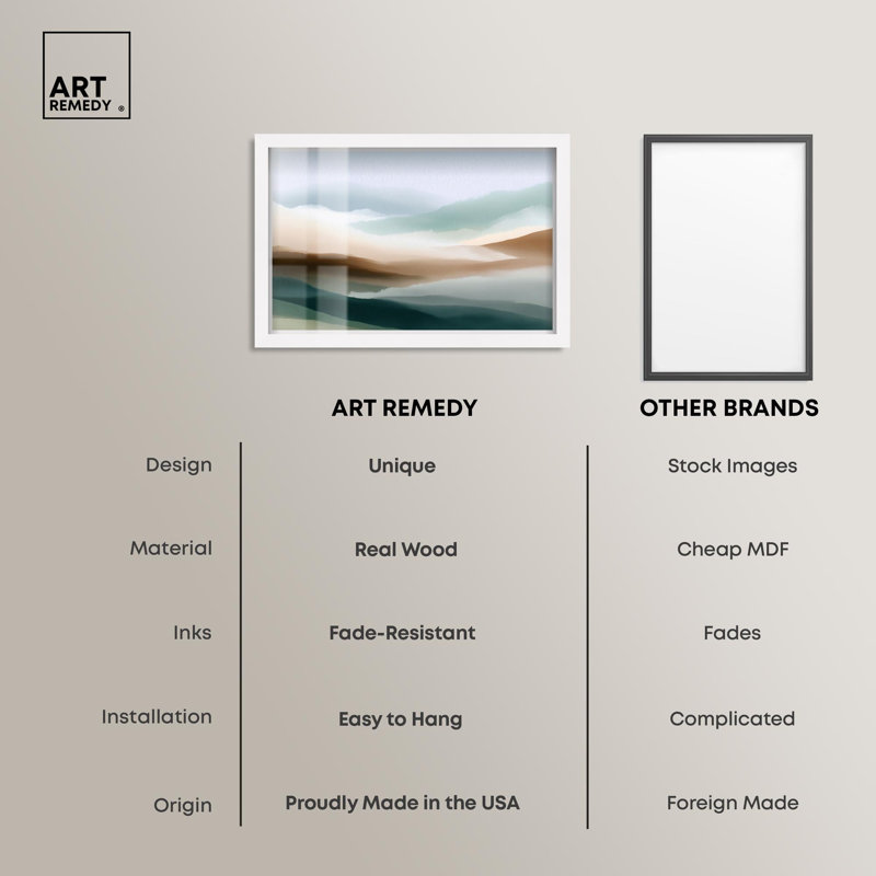 «Nuance of the Range I Shadowbox», art abstrait par Art Remedy, Blanc, H 21 po x l 31 po