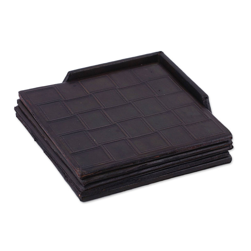 Ensemble de sous-verres 5 pièces Dark Labrynth avec support
