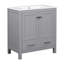 Meuble-lavabo pour salle de bain de 60 po gris, lavabos doubles et conception de rangement réfléchie - Solution moderne de tiroirs divisés-1957519775