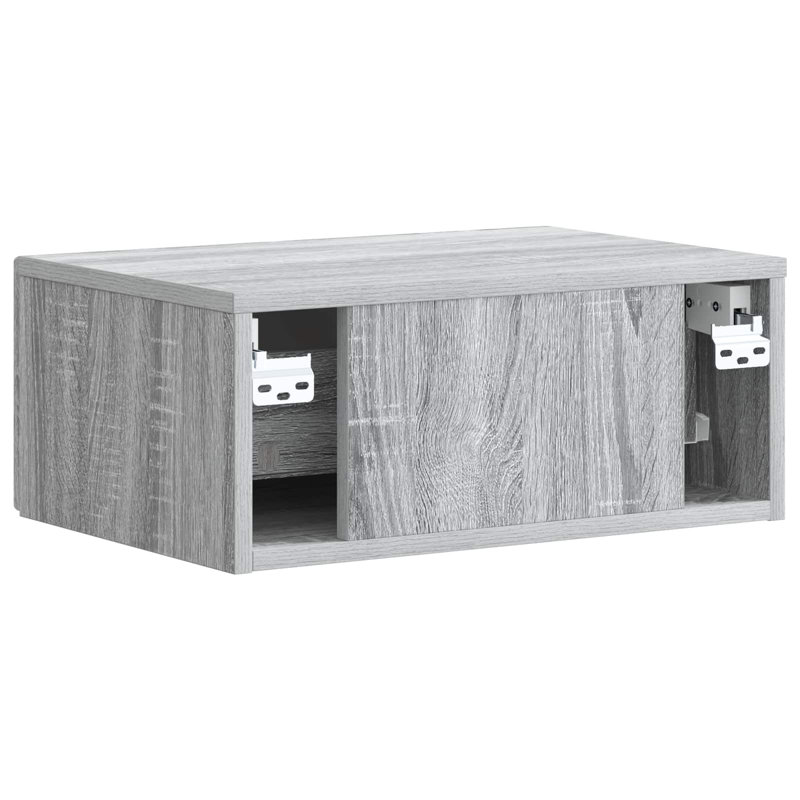 49cm W Manufactured Wood Bedside Table, Grey Sonoma