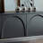 TV Stand with Arched Design and High-Gloss Finish