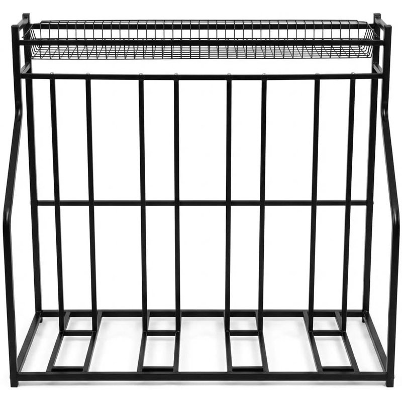 Support de rangement pour 4 vélos au sol, structure en acier robuste, organisateur de vélo de garage autoportant avec un design peu encombrant, idéal pour le garage ou le rangement intérieur