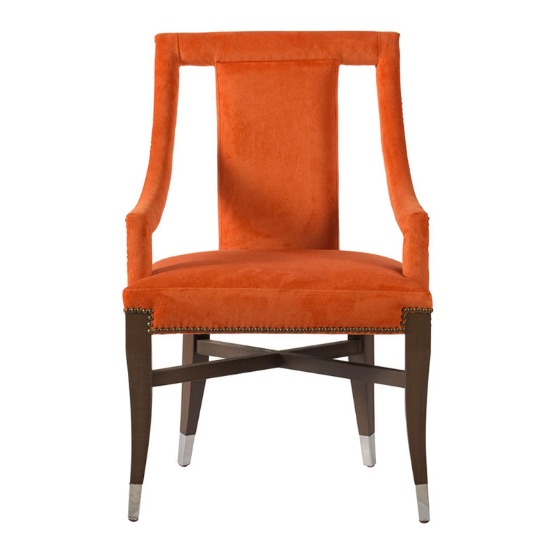 Chaise d'appoint en velours 24 po