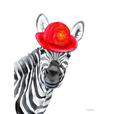 Zèbre de pompier - impression sur toile tendue