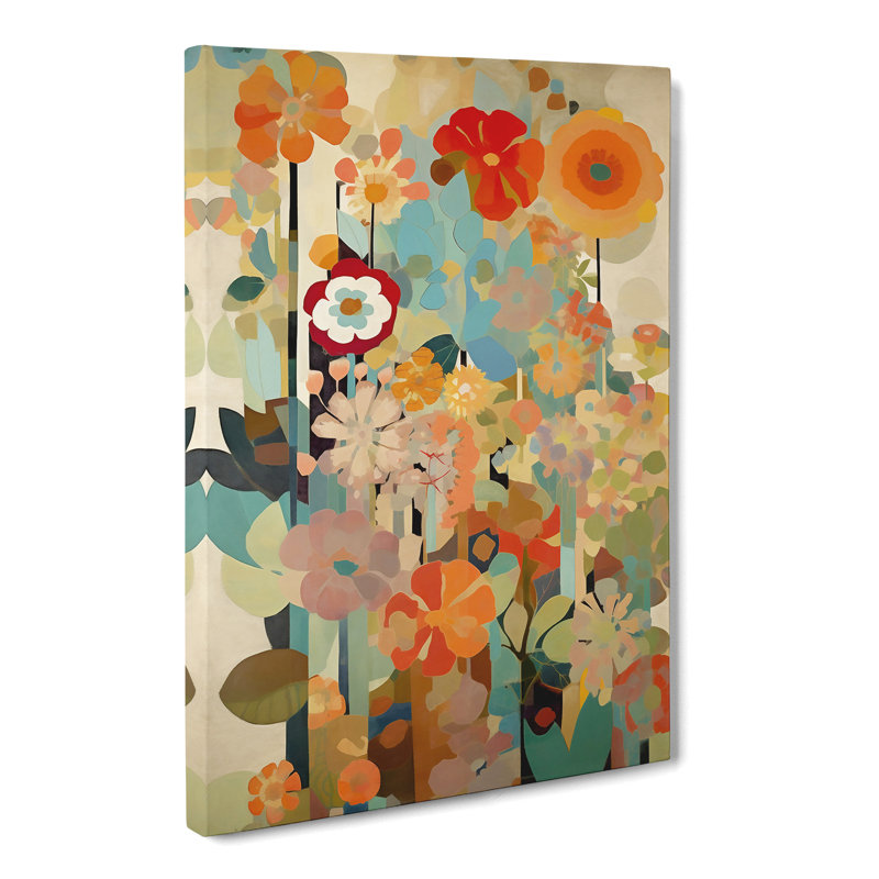 Creal Retro Flowers Vol.3 - Wrapped Canvas, 76cm H x 50cm W x 3cm D