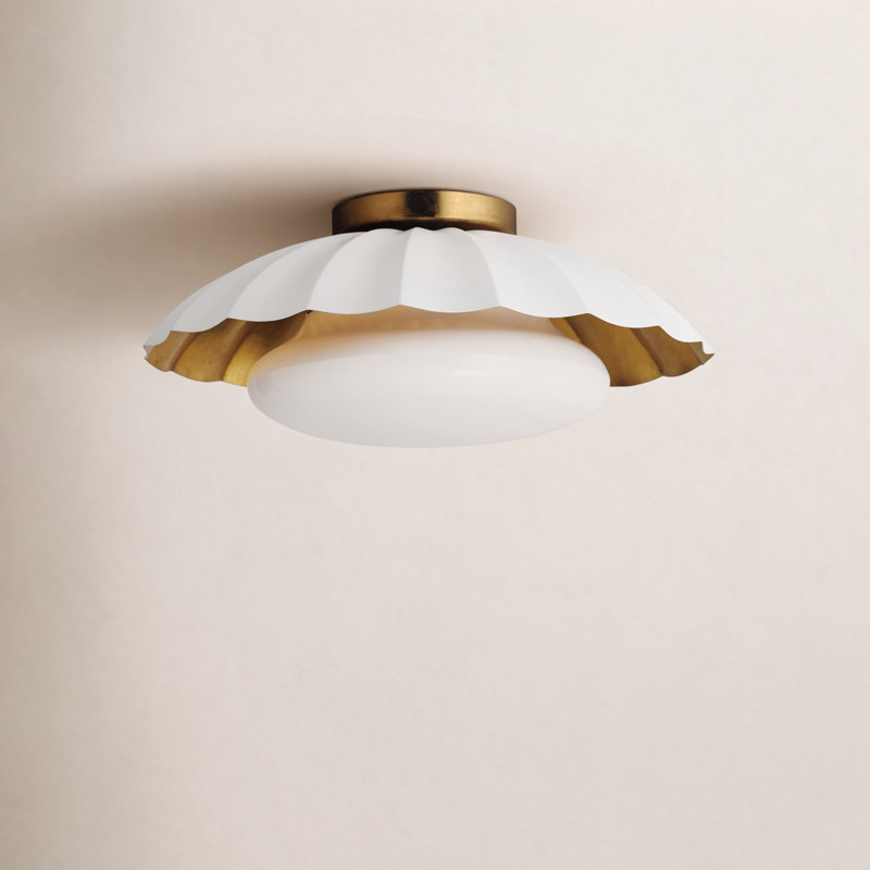 Granduca Glass Flush Mount, Matte White