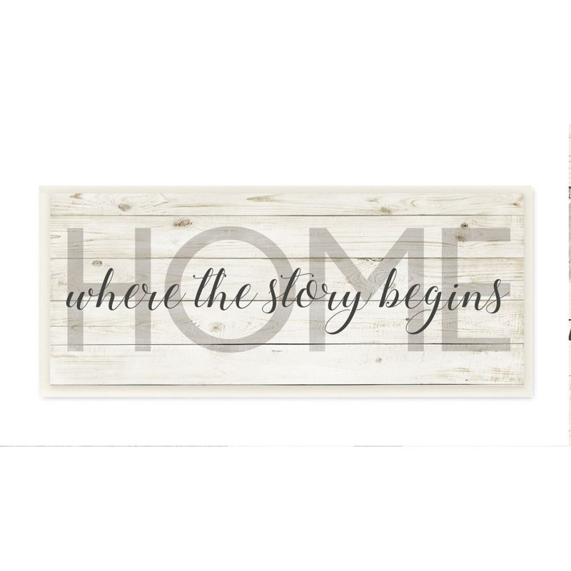 «Story Begins» par Anna Quach - reproduction d'art texturée, H 7 po x l 17 po x P 0,5 po, Plaque murale