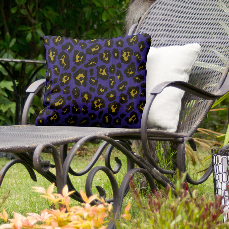 Housse et insert de coussin extérieur Fly, 16 po x 1 po, Mauve / noir / jaune