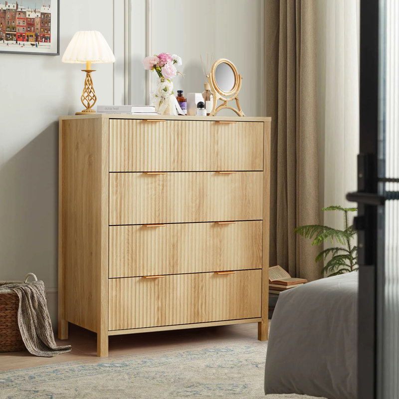 Commode 4 tiroirs Aspatria, Naturel