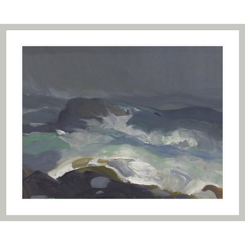 «Sea in Fog» par George Wesley Bellows - impression giclée encadrée, H 33,4 po x l 41,5 po