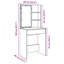 Aris Dressing Table with Mirror-456611571