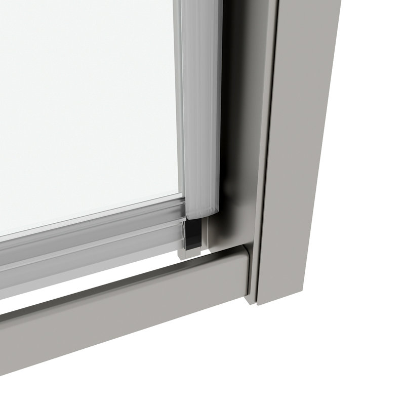 32-36" W X 72" H Piovt Swing Glass Shower Door,Pivot Frame Sliding Shower Door With 1/4"(6Mm) Clear SGCC Tempered Glass,Chrome Finish Shower Doors,Reversible Installation