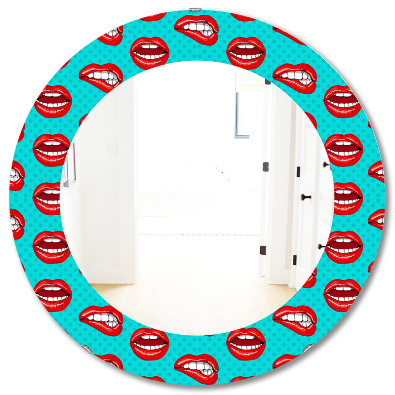 Miroir mural Hot Lips, H 31,5 po x l po