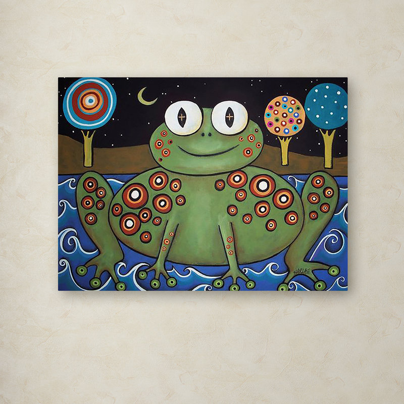 « night grenouille », reproduction d’impression sur toile tendue, H 24 po x l 32 po x P 2 po