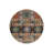 Multicolored Ethnic Motif Traditional Patterned Round Woven Base Vintage Decorative Carpet-880313220