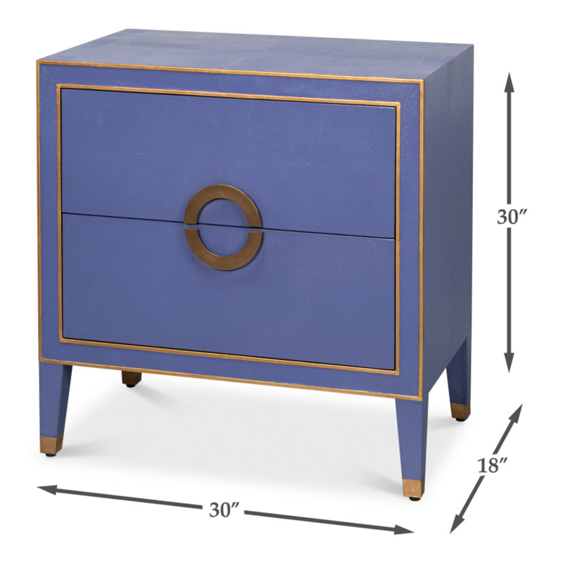 Gabriella 2 - Drawer Nightstand, Marlin Blue