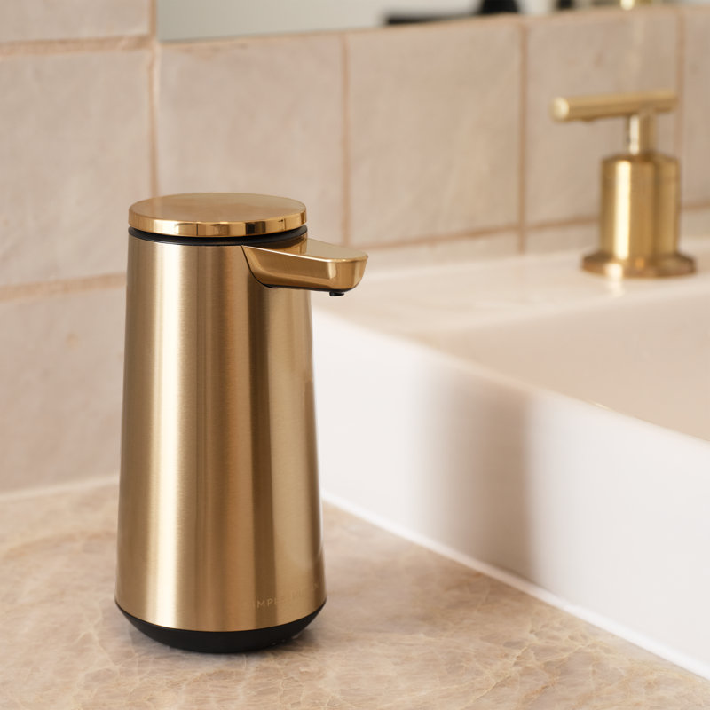 sensor pump foam, brushed stainless steel, Brushed