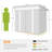 Metal Lean To Garden Shed, Outdoor Storage Shed, Garden Tool House With Double Sliding Doors, 2 Air Vents For Backyard, Patio-113767423-113767425