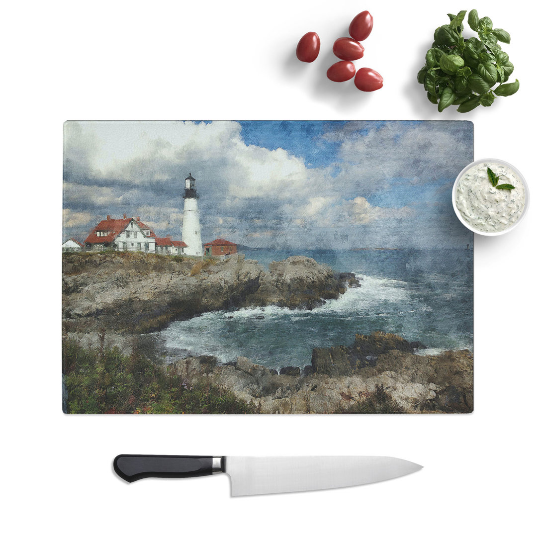 Lighthouse in Maine Painting Chopping Board