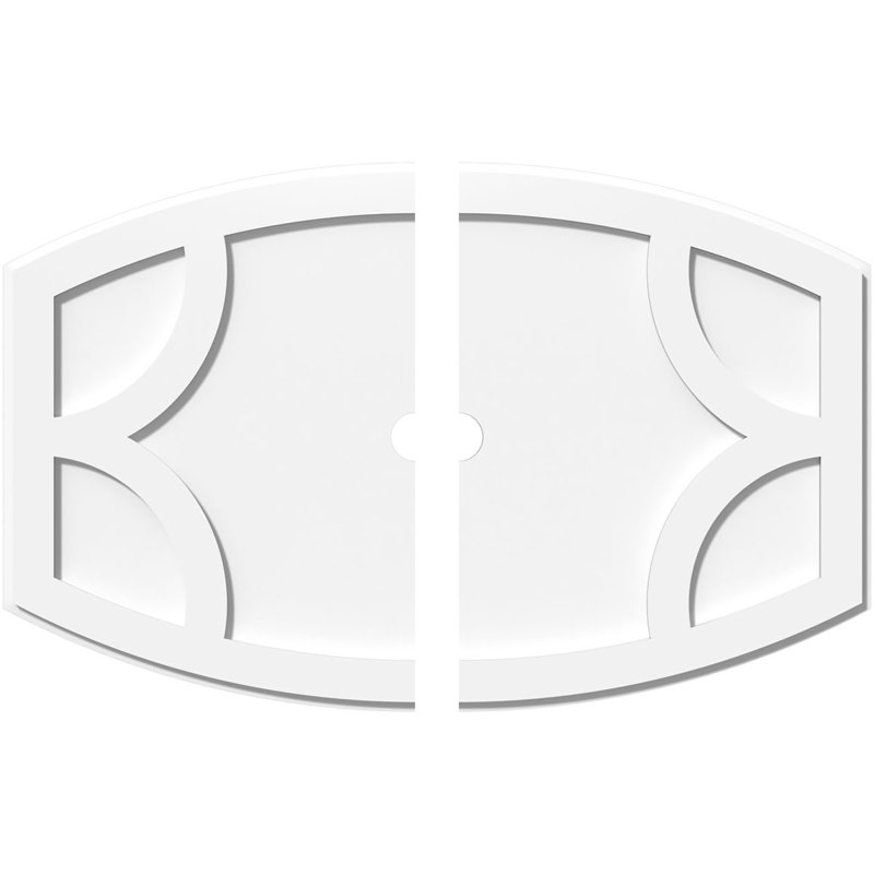 Médaillon de plafond contemporain en PVC de qualité architecturale Kailey, H 22,625 po x l 34 po x P 1 po