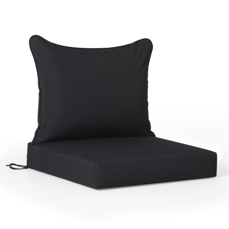 Forellen Outdoor 5'' Lounge Chair Seat / Back Cushion, Black
