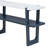 Narrow Console Table with Marble Effect Top, Retro Entryway Table with Open Shelf-618265034