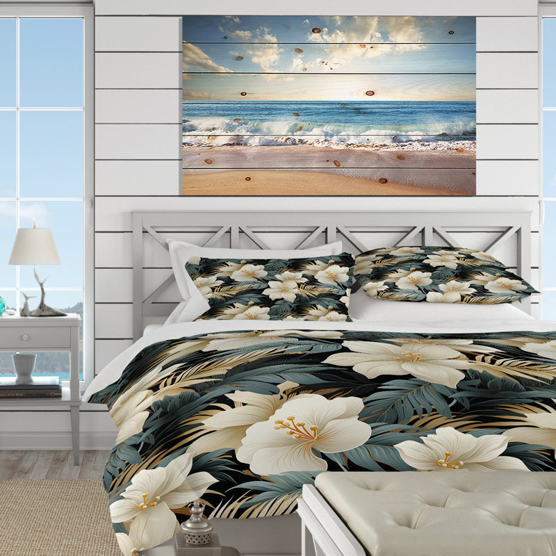 Literie Enosburgh, Housse de couette pour grand lit et 2 taies décor