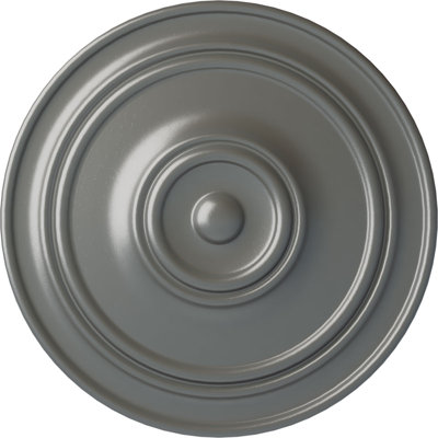 Médaillon de plafond classique Endurathane, 21 7/8 po x P 2 3/8 po (pour auvents jusqu'à 5 1/2 po), finition argentée peinte à la main