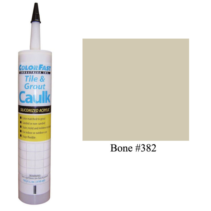 Bone Siliconized Acrylic Tile & Grout Caulk, 10.1-oz Cartridge